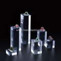 Clear acrylic rod round bar jewelry display base